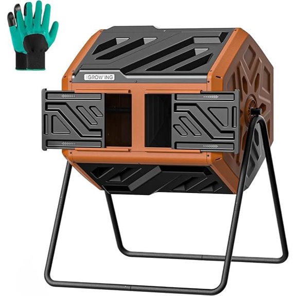 THEGROW'ING 43-Gallon Outdoor Compost Tumbler