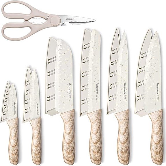 Astercook 13-Piece Ceramic Coated Knife Set