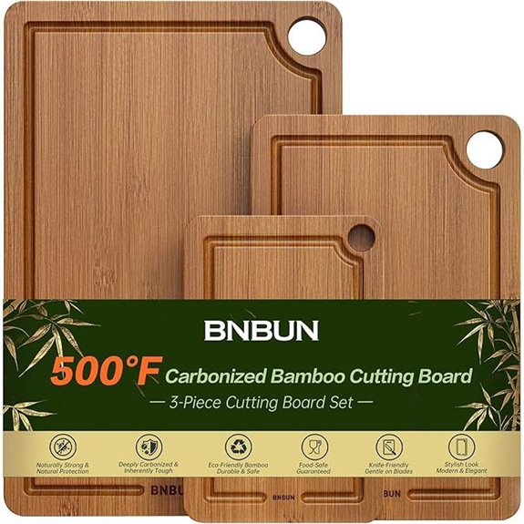 15 Best Bamboo Cutting Boards for Knives in 2026 5 Bamboo 3-Piece Cutting Board Set with Handles