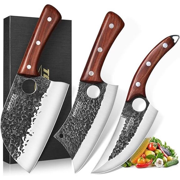 15 Best Meat Cutting Knives for 2026 Chefs and Home Cooks 8 3PCS Butcher Knife Set for Home & Camping