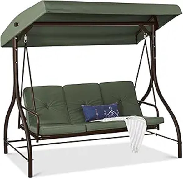 15 Best Outdoor Swing Chairs That Combine Comfort and Style in 2026 8 Best Choice 3-Seat Convertible Outdoor Canopy Swing