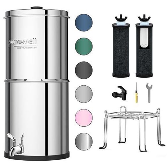 15 Best Gravity Water Filters for 2026 You Can Trust 8 Purewell 3-Stage Countertop Water Filter System