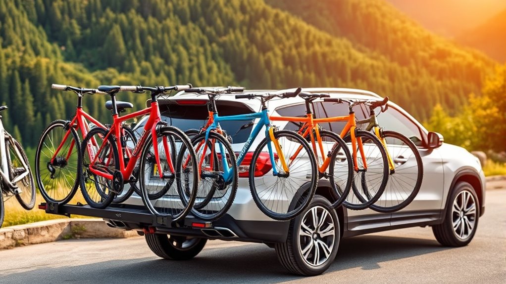 top hitch bike racks