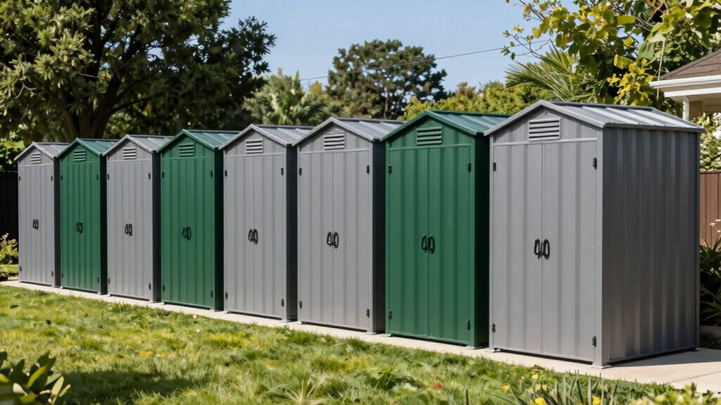 top metal outdoor storage sheds