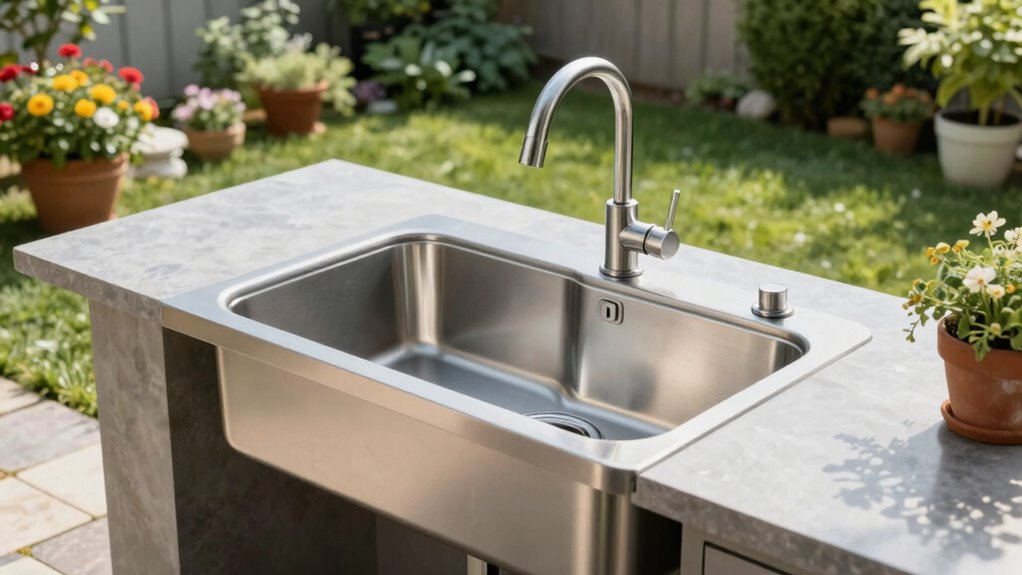 top outdoor stainless sinks