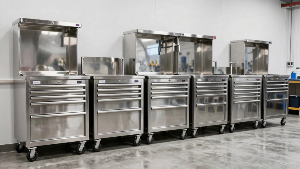top stainless steel tool cabinets