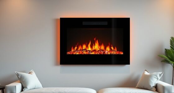 top wall mounted electric fireplaces