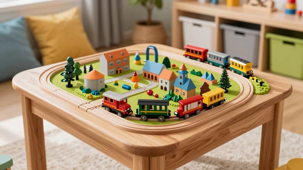 top wooden train tables