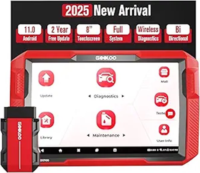 GOOLOO DS900 OBD2 Scanner with Touchscreen and Bluetooth