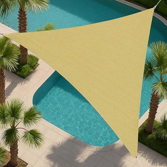 Triangle Sun Shade Sail 10x10x10FT UV Block & Breathable