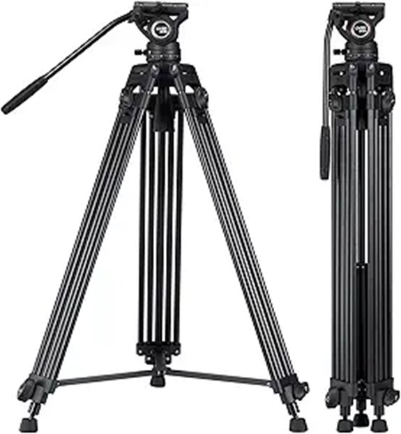 Cayer BV30L Video Tripod System with Fluid Head