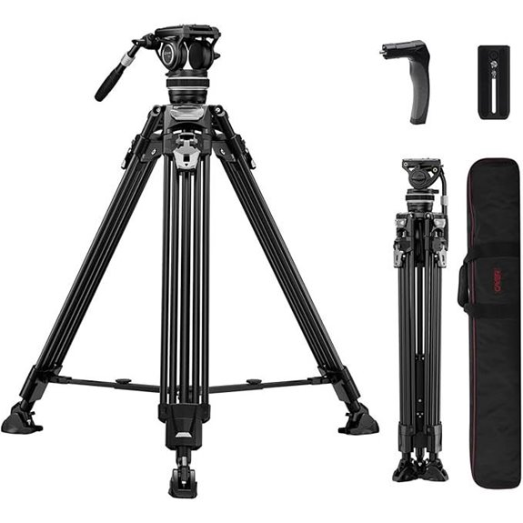 15 Best Video Tripods for Filmmakers in 2026 14 Cayer FA310H Tripod with Fluid Head 75