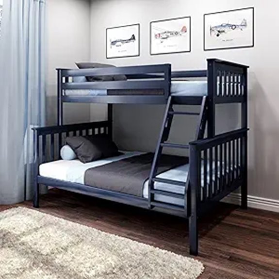 Max & Lily Twin-Over-Full Bunk Bed with Ladder