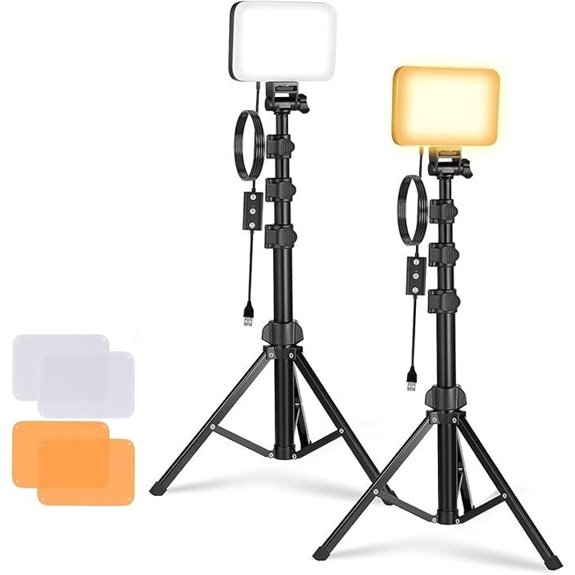 NEEWER 2-Pack LED Video Light Kit with Stands