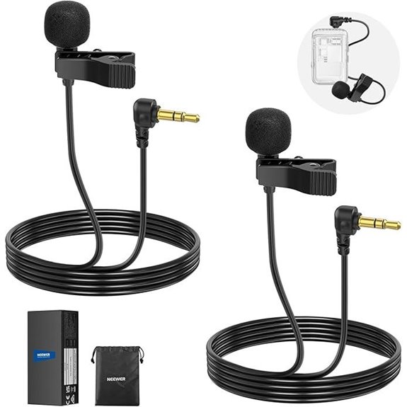 15 Best Lavalier Mics for Filmmaking in 2026 6 NEEWER 2-Pack Mini Lavalier Microphones with 3.5mm Plug