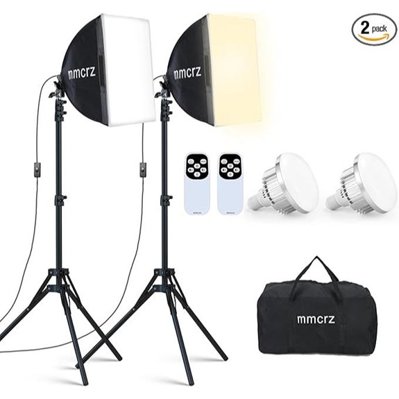 15 Best Softbox Lights for Film Production in 2026 7 2-Pack Softbox Lighting Kit with LED Bulbs
