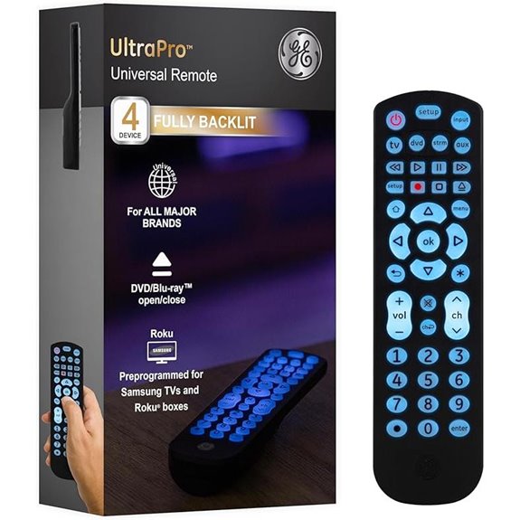 15 Best Universal Remote Controls of 2026 That Simplify Your Entertainment Setup 6 GE Universal Backlit Remote for Smart TVs & Streaming Devices