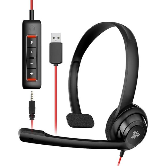 NUBWO HW02 USB Headset with Microphone and Controls
