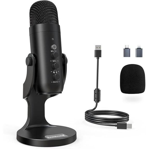 15 Best Microphones for Voice-Over Recording in 2026 11 ZealSound USB Microphone with Volume & Mute Controls