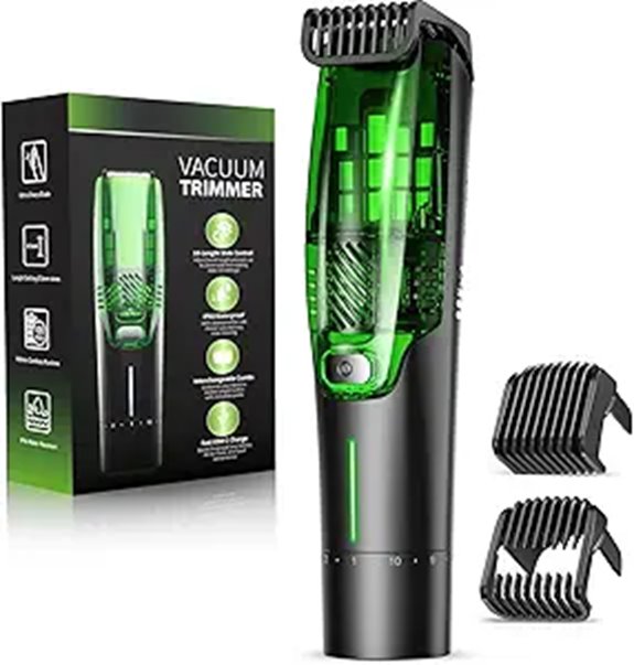 All-in-One Beard Trimmer with Vacuum and Adjustable Length
