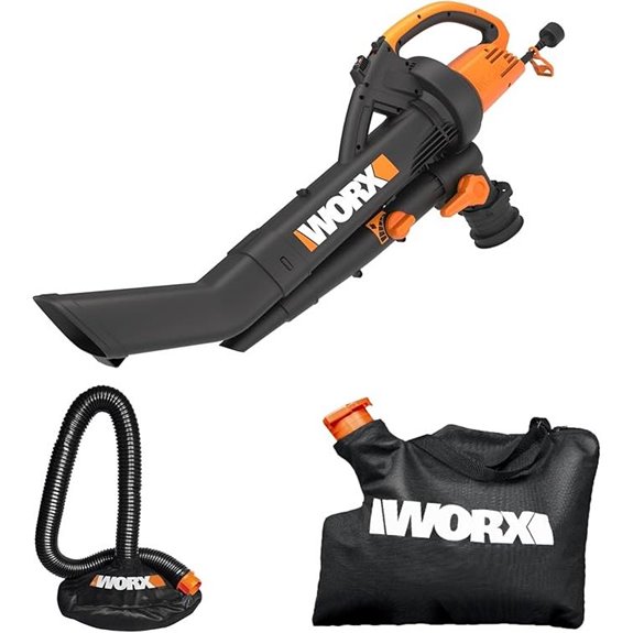 WORX Trivac 3-in-1 Electric Leaf Blower Vacuum Shredder