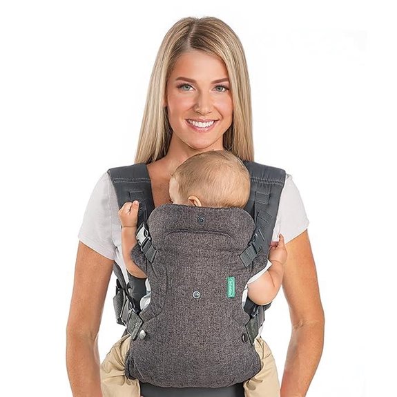 15 Best Ergonomic Baby Carriers That Keep Your Little One Comfortable and You Happy 17 Infantino Flip 4-in-1 Baby Carrier Adjustable Gray