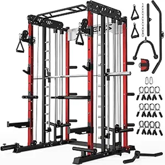 Multi-Function Home Gym Smith Machine with Attachments