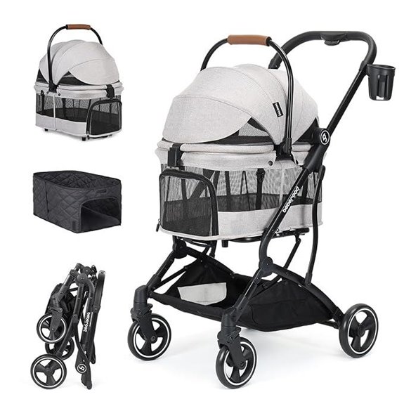 T3 3-in-1 Small Pet Stroller with Carrier