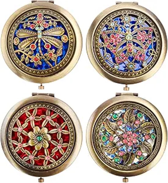 15 Best Premium Compact Mirrors That Combine Elegance and Functionality 16 Rich Boxer Vintage Foldable Travel Makeup Mirror Set