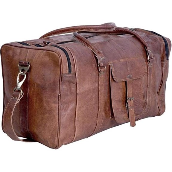 Vintage Leather 21-Inch Travel Duffel Bag