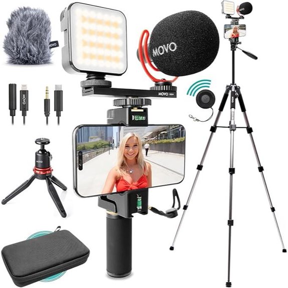 Movo iVlogger-PRO Kit with Tripod and Microphone