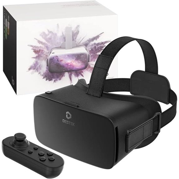 DESTEK V5 Phone VR Headset with Controller Black