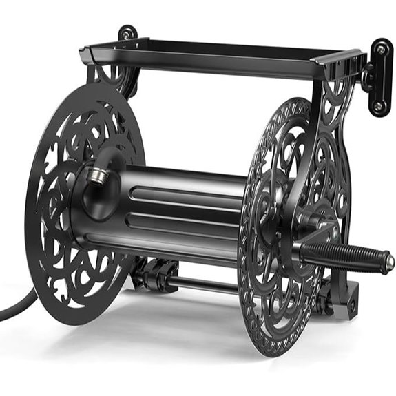Garden Hose Reel Wall Mount - Holds 135 ft Hose