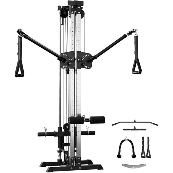 GMWD Wall Mount Cable Machine with Adjustable Arms