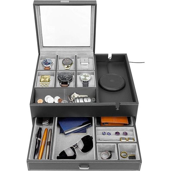 HOUNDSBAY Watch Box & Jewelry Organizer