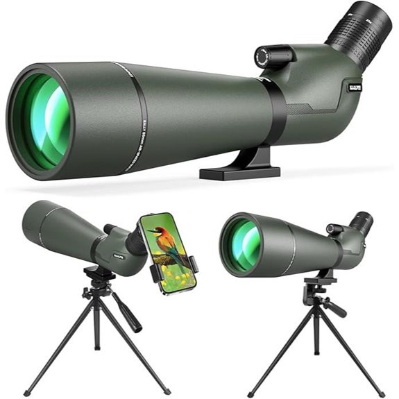 Waterproof Spotting Scope 25-75x85 with Accessories