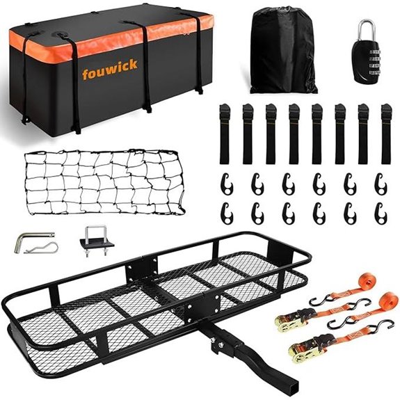Folding Cargo Carrier with Waterproof Bag for Hitch