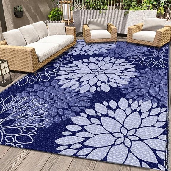 15 Best Waterproof Outdoor Rugs That Combine Style and Durability 17 LuxStep Waterproof Outdoor Patio Rug 5'x8' Blue