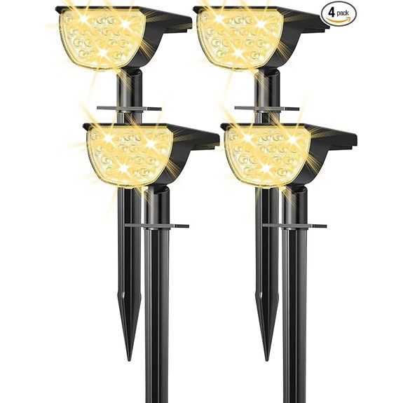 Waterproof Solar Spot Lights 4-Pack 76 LEDs
