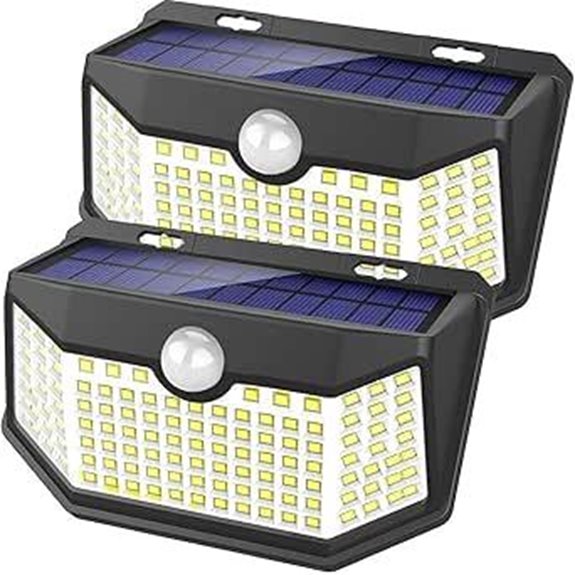 HMCITY Solar LED Wall Lights 2-Pack Waterproof