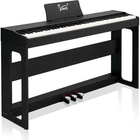 weighted digital piano with pedals