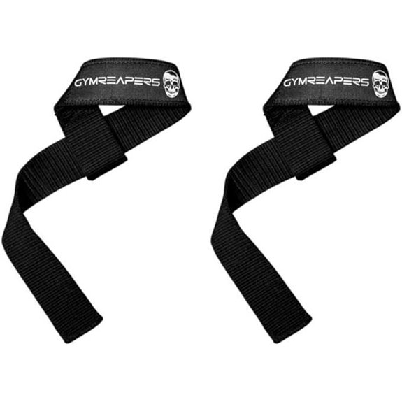 Gymreapers Padded Neoprene Wrist Straps for Weightlifting