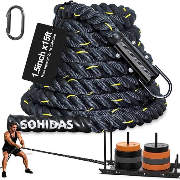 weighted sled training rope