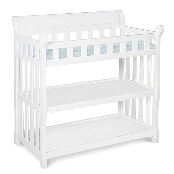Delta Children Eclipse Changing Table with Changing Pad White