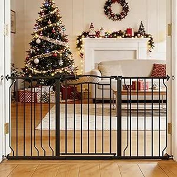 Extra Wide Baby & Pet Gate Pressure Mounted Black