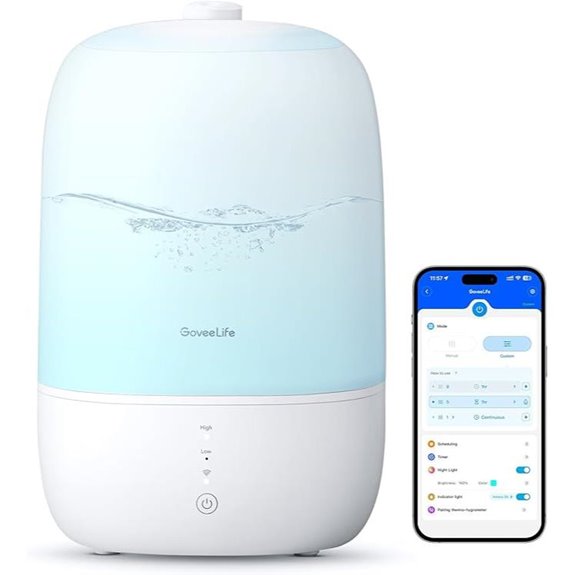 15 Best Humidifiers for Nurseries That Promote Healthy, Happy Babies 9 GoveeLife Smart WiFi Humidifier with Essential Oil Diffuser