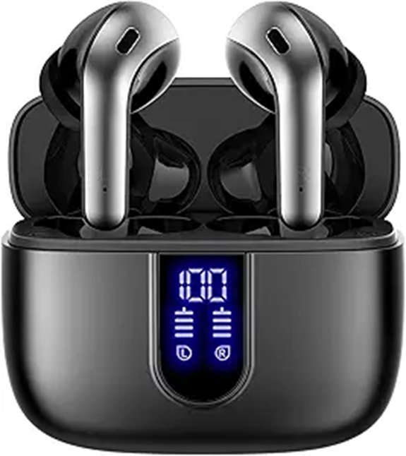 TAGRY True Wireless Bluetooth Earbuds with LED Charging Case