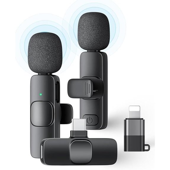 Wireless Lavalier Microphone Pack for iPhone & Android