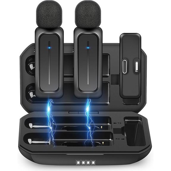 15 Best Microphones for Vlogging in 2026 That Boost Your Sound 9 Wireless Lavalier Microphone Set with Charging Case