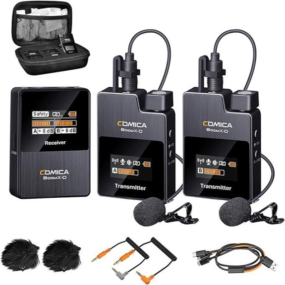 15 Best Lavalier Mics for Filmmaking in 2026 9 COMICA BoomX-D2 Wireless Lavalier Microphone for Content